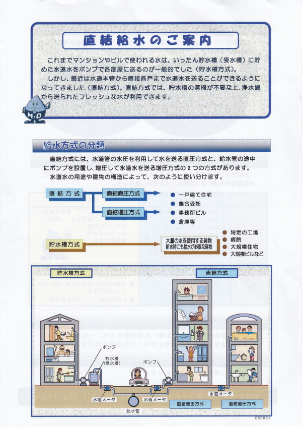 マンションの給水方式 ばんこが行く