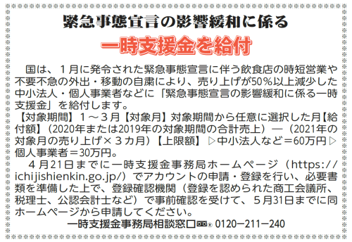 飲食店以外への支援金