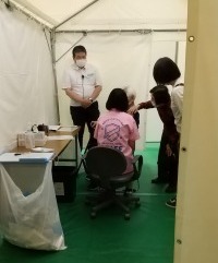 接種中 接種中